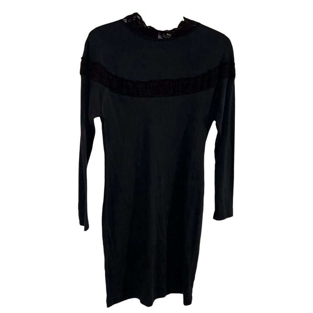 Elegant Black Lace Detail Dress by Avon Fashions